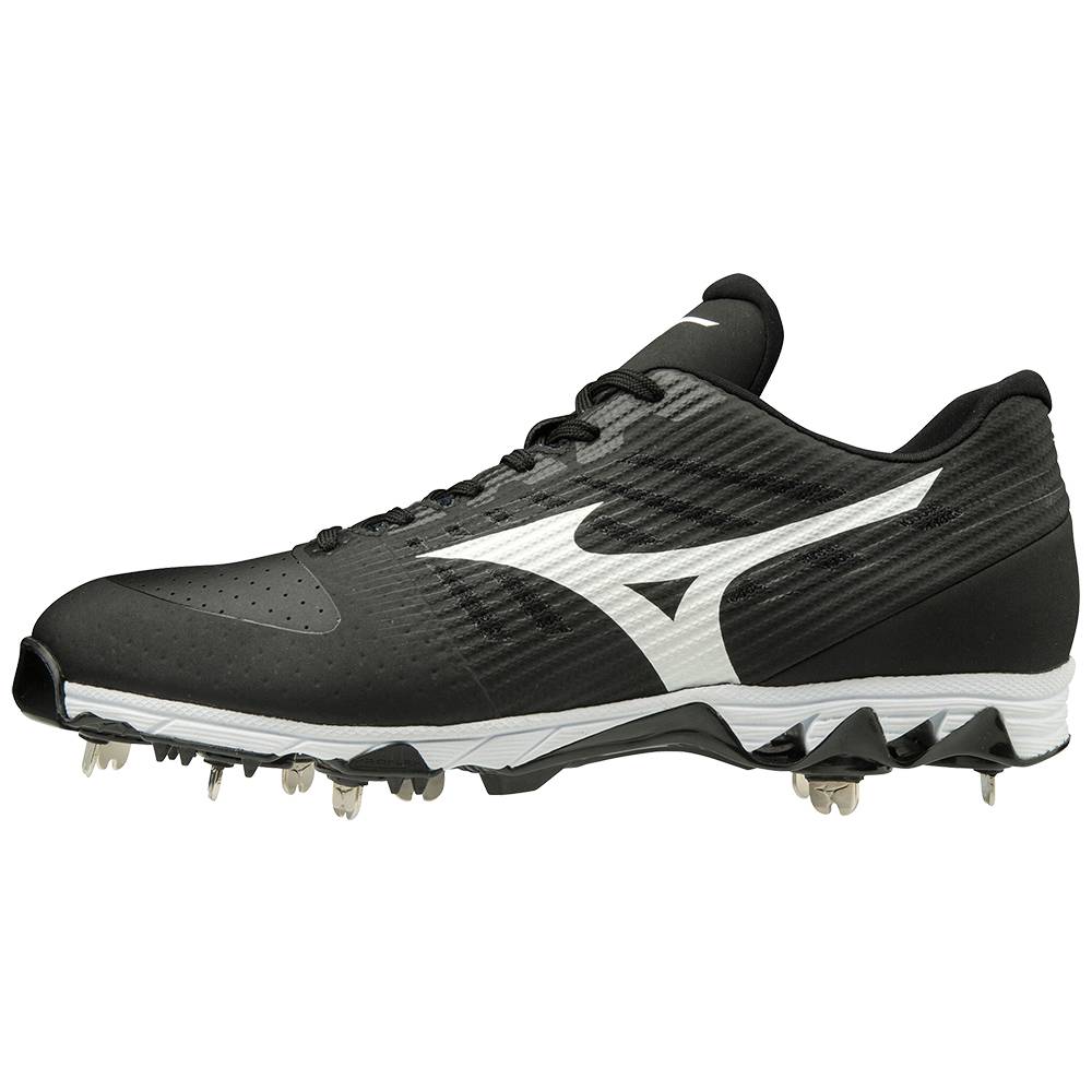 Tenis Baseball Mizuno 9-Spike Ambition Baixo Metal - Homem - Pretas/Branco - OFGEX7540